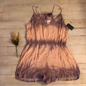 Forever 21 Plus Tie Dye Romper Blush and Lavendar